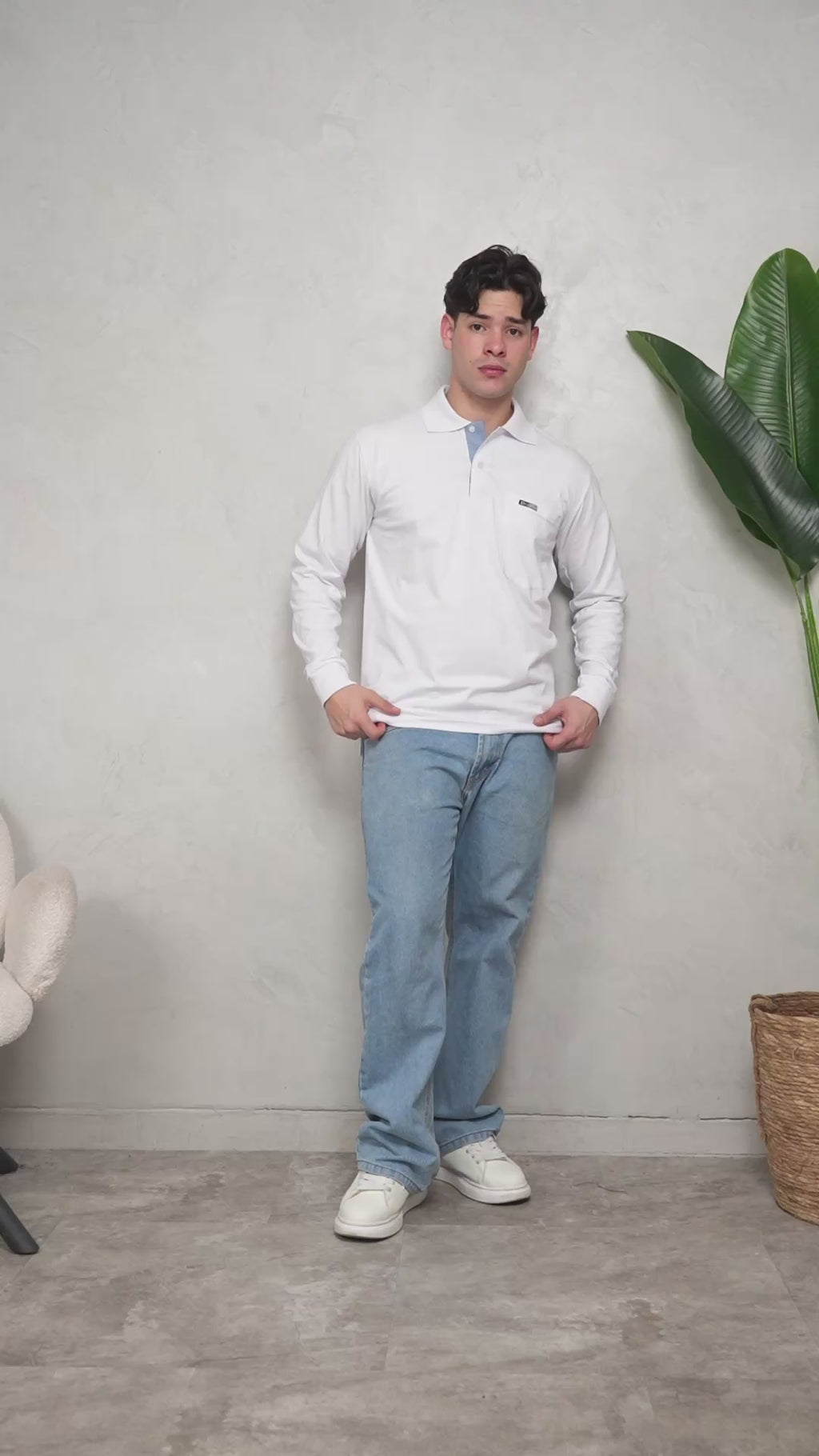 Camisero Manga larga con Bolsillo