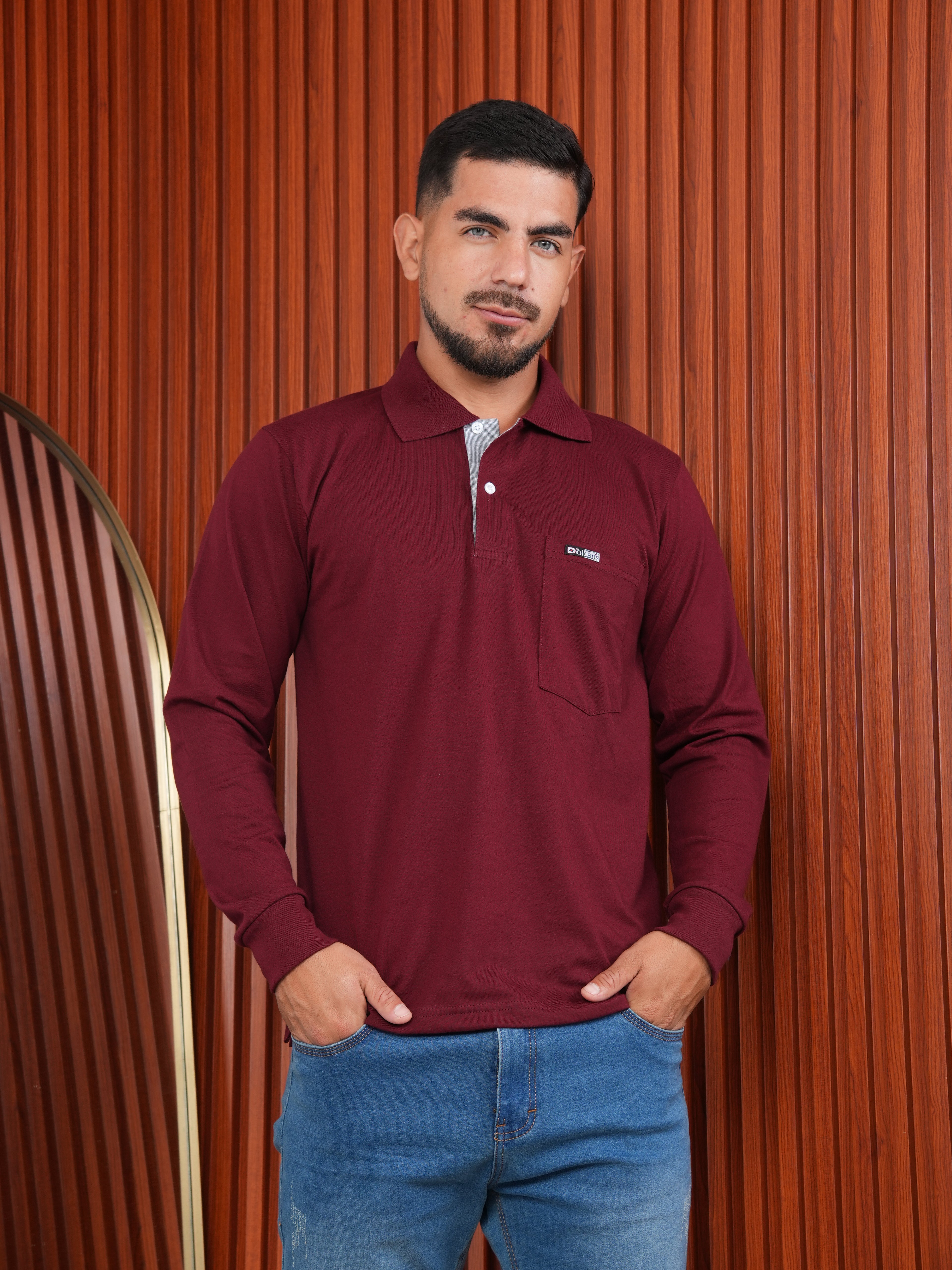 Camisero Manga larga con Bolsillo