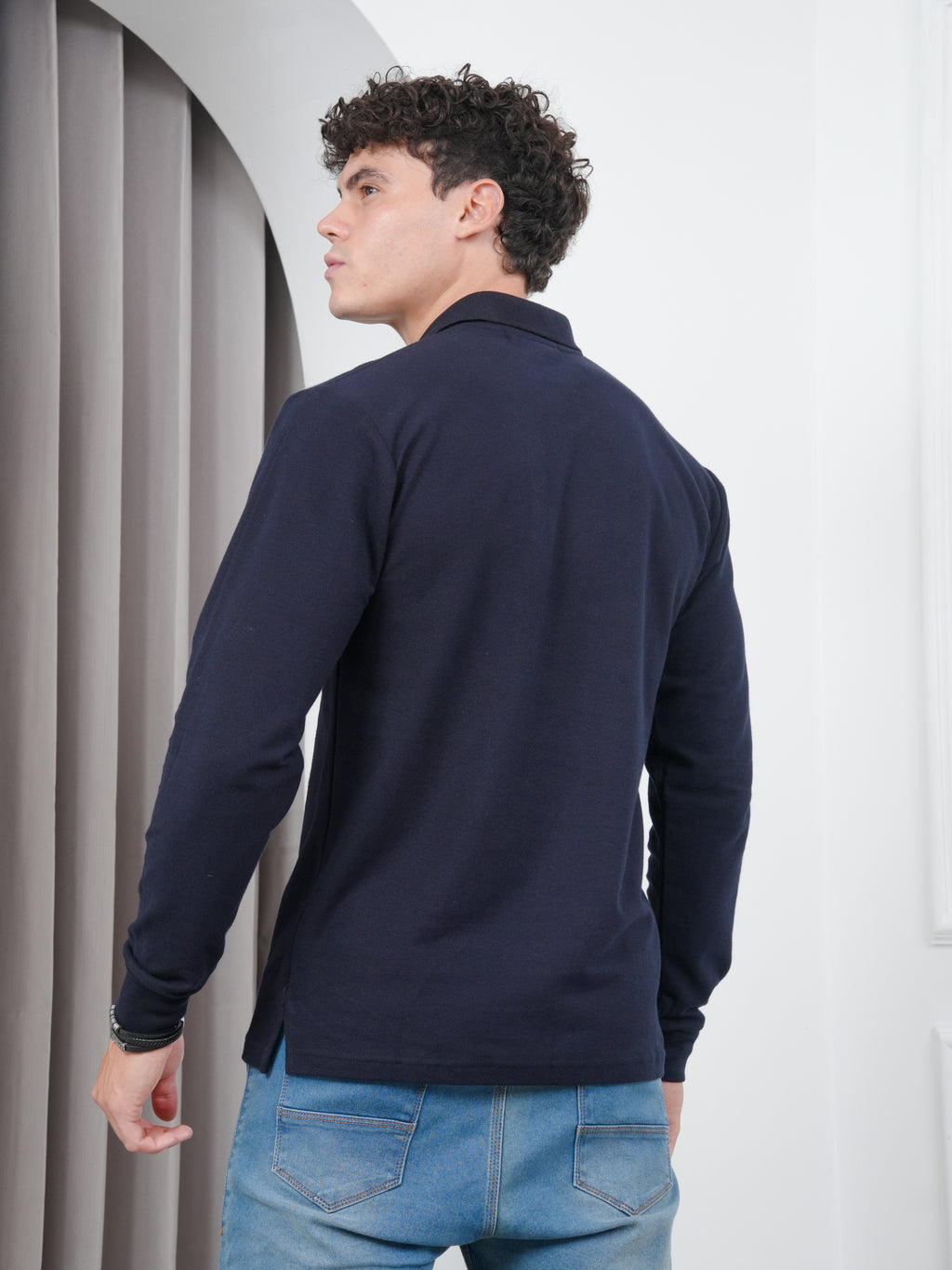 Camisero Manga Larga en tela Pique