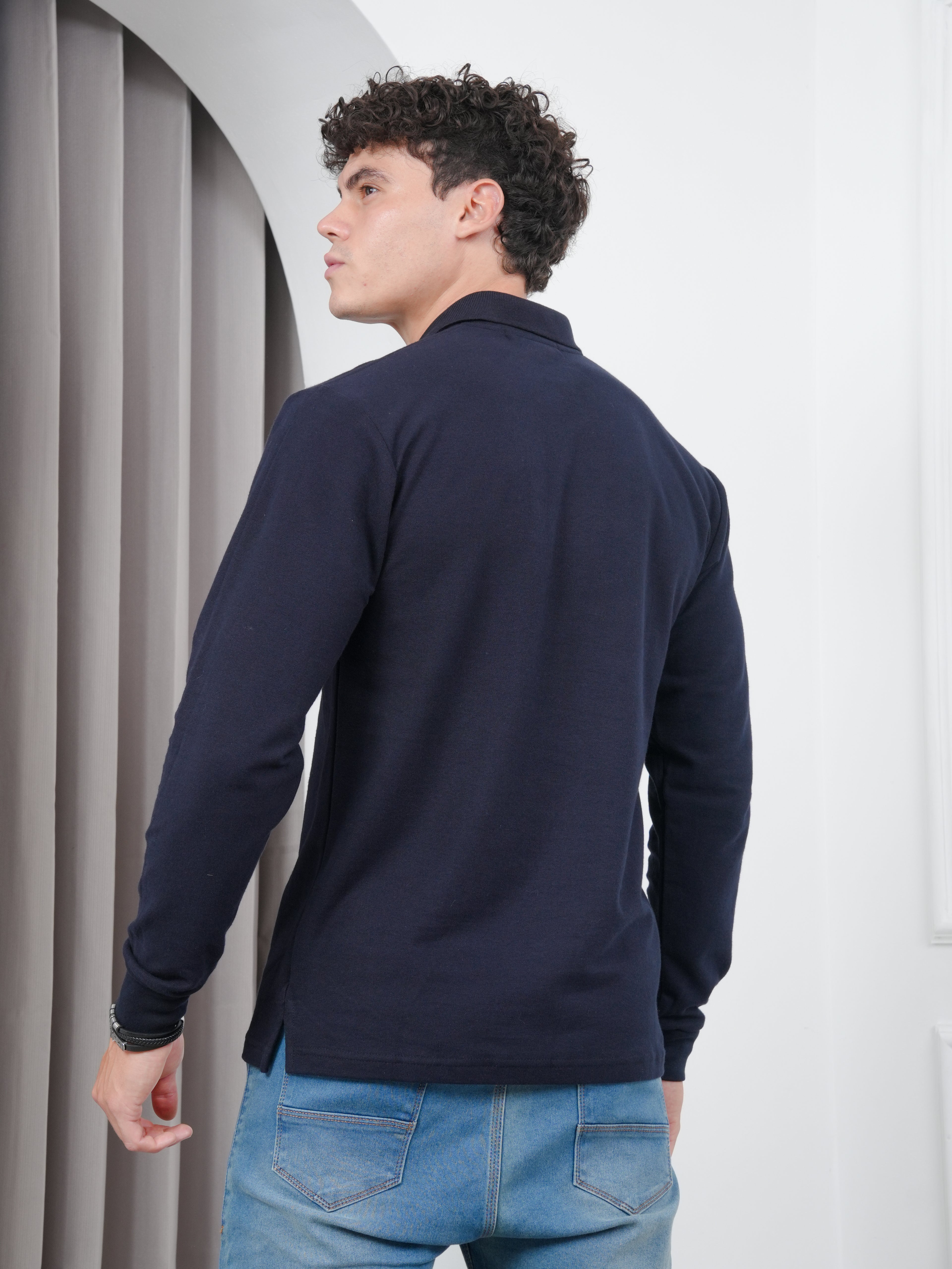 Camisero Manga Larga en tela Pique