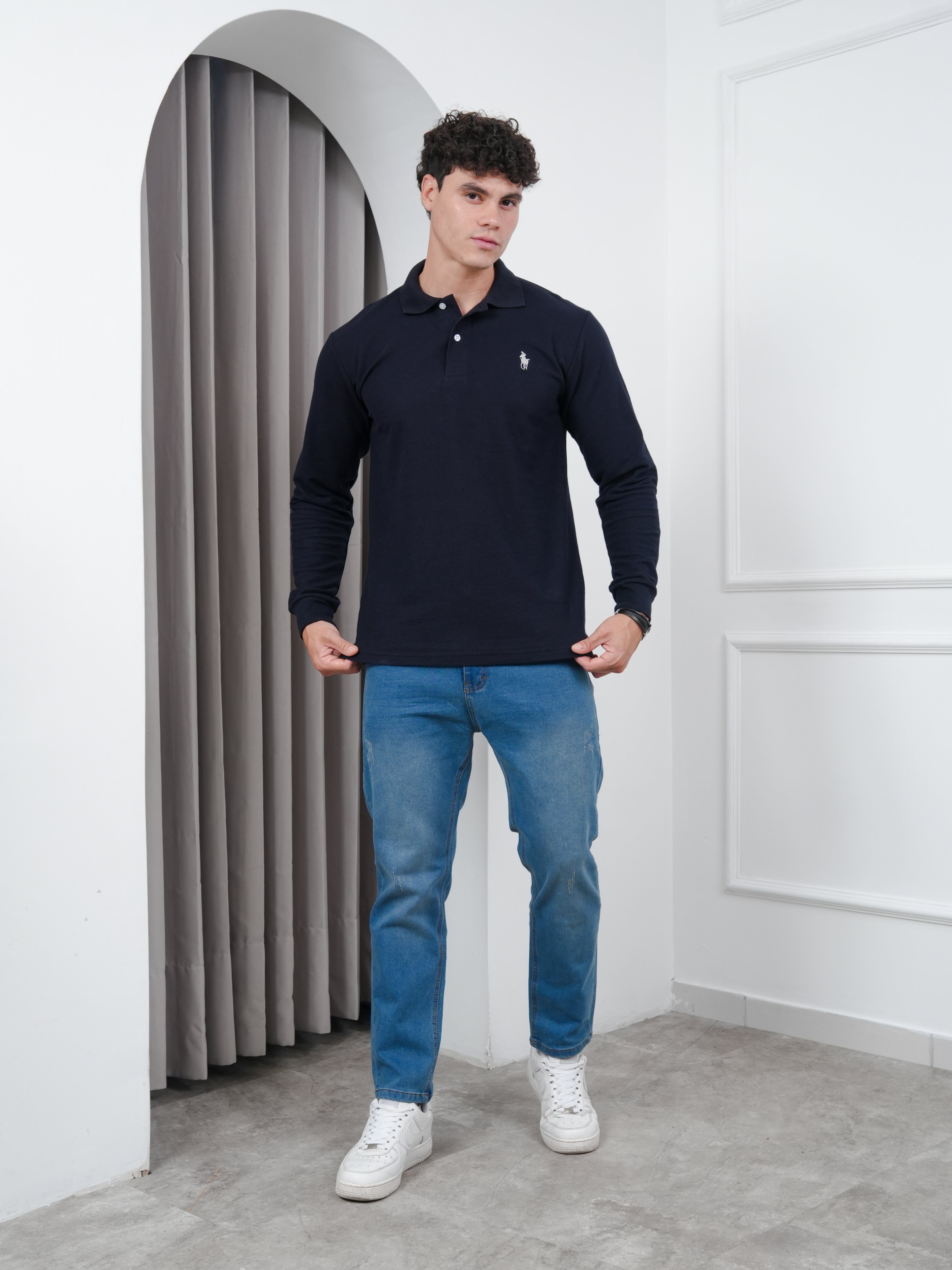 Camisero Manga Larga en tela Pique