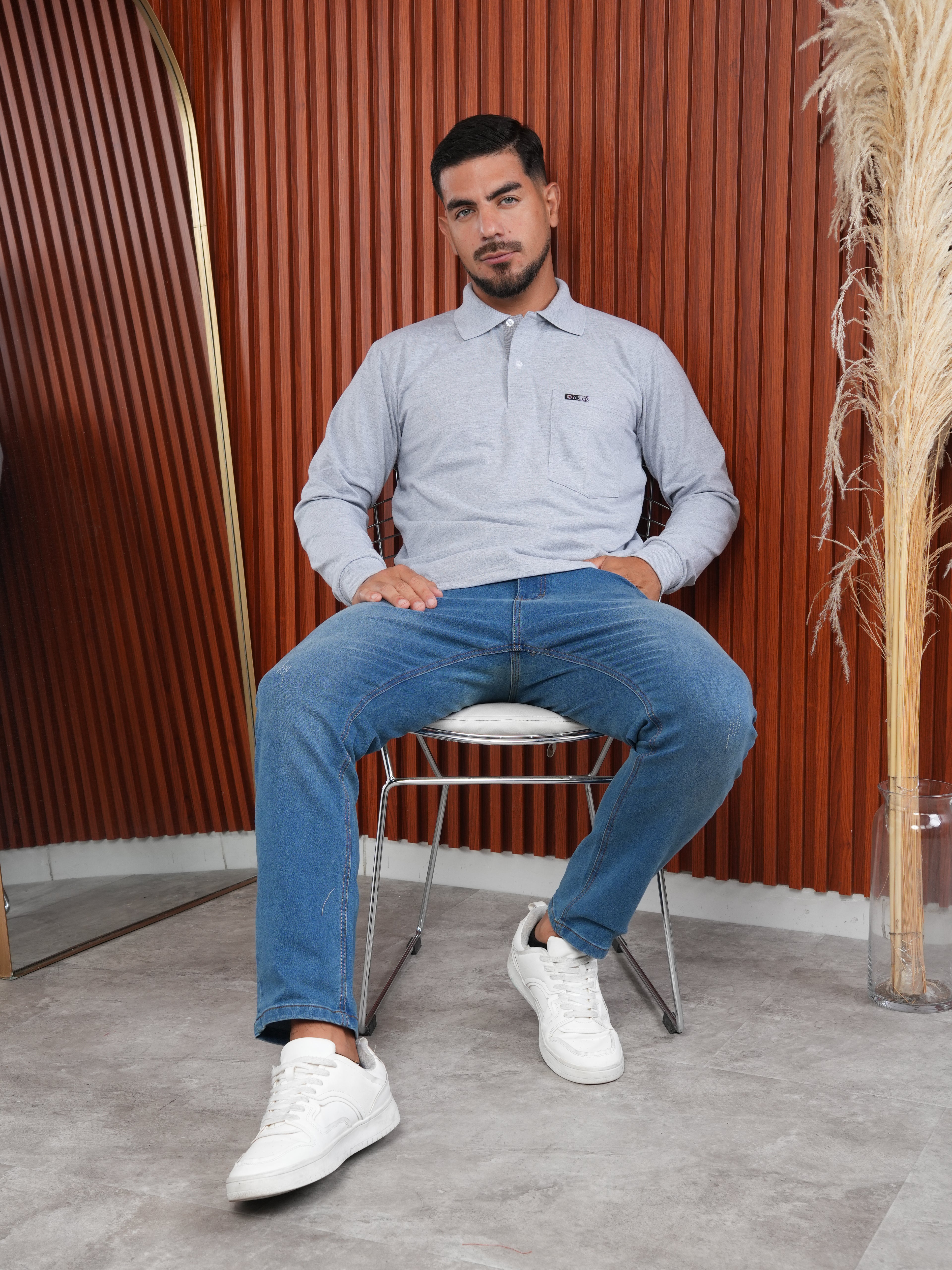 Camisero Manga larga con Bolsillo