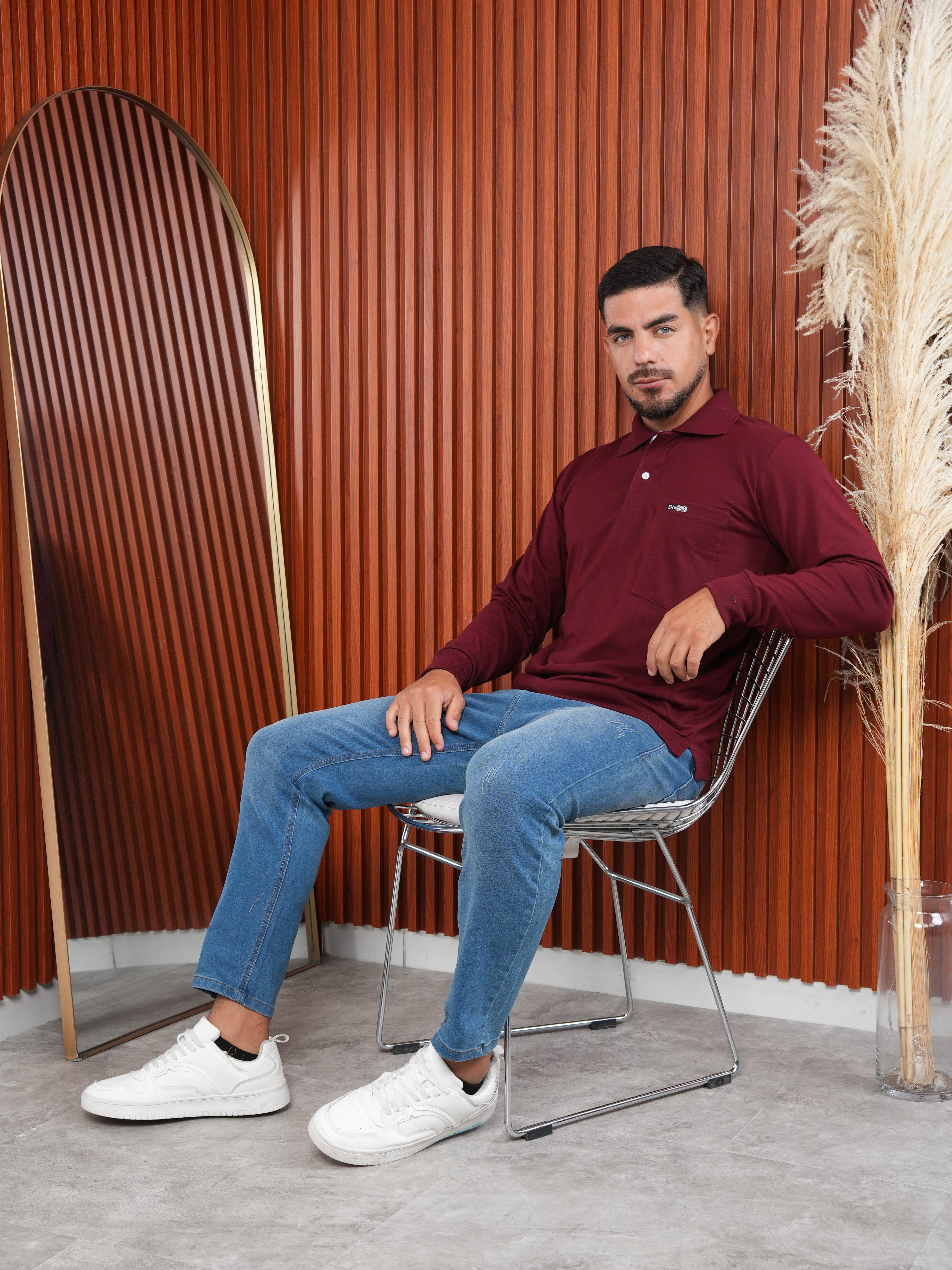 Camisero Manga larga con Bolsillo