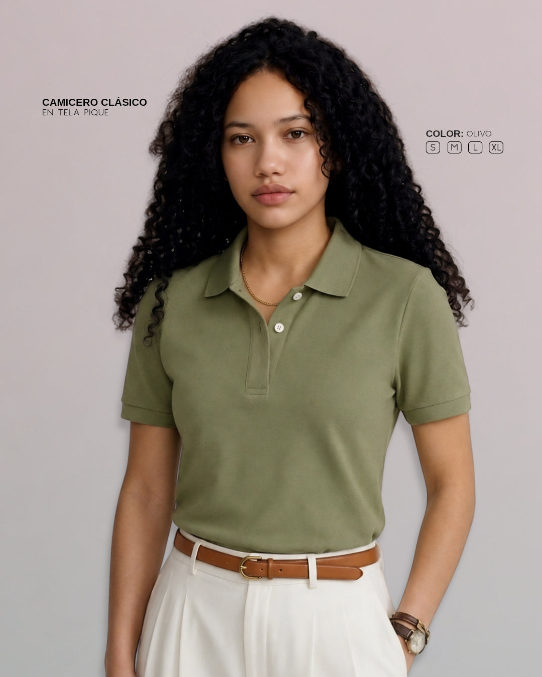 Camisero Dama en Algodón Pique