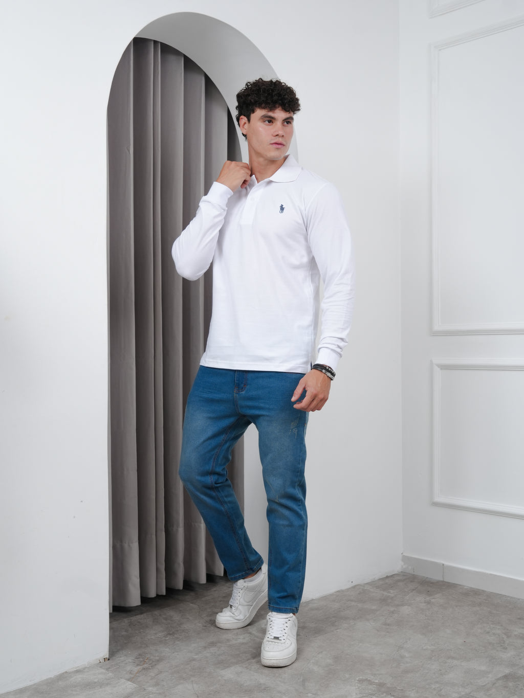 Camisero Manga Larga en tela Pique