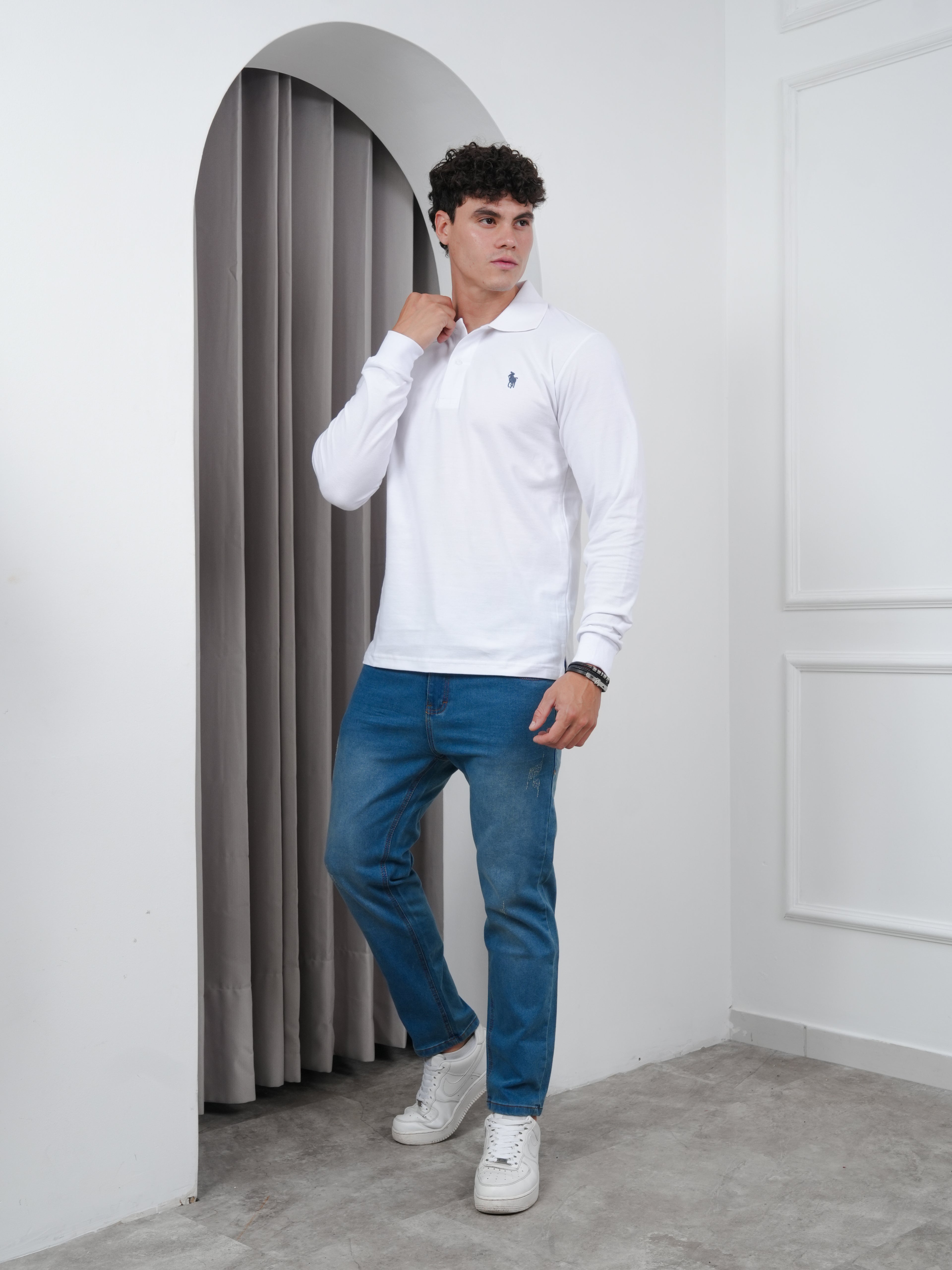 Camisero Manga Larga en tela Pique