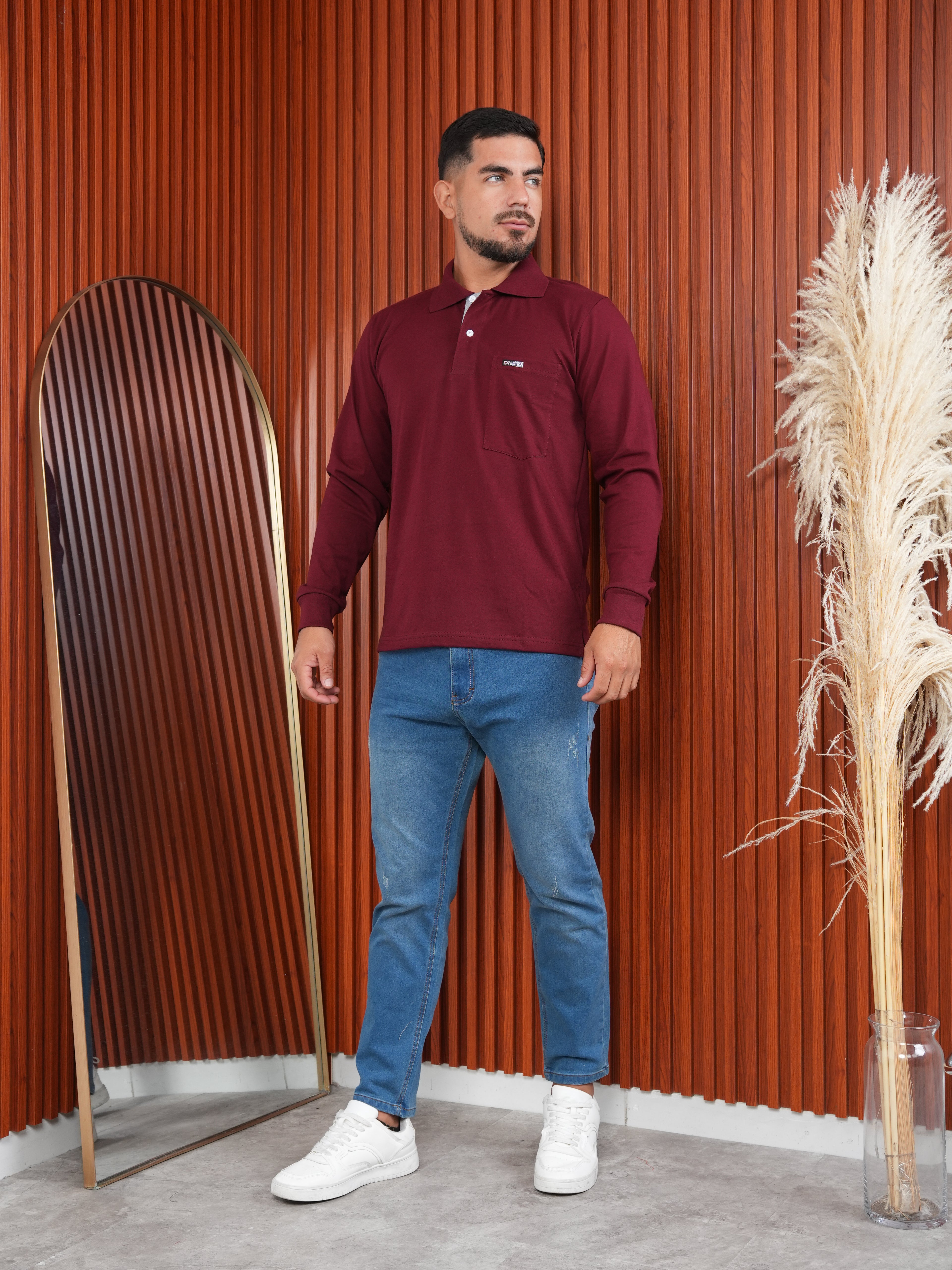 Camisero Manga larga con Bolsillo