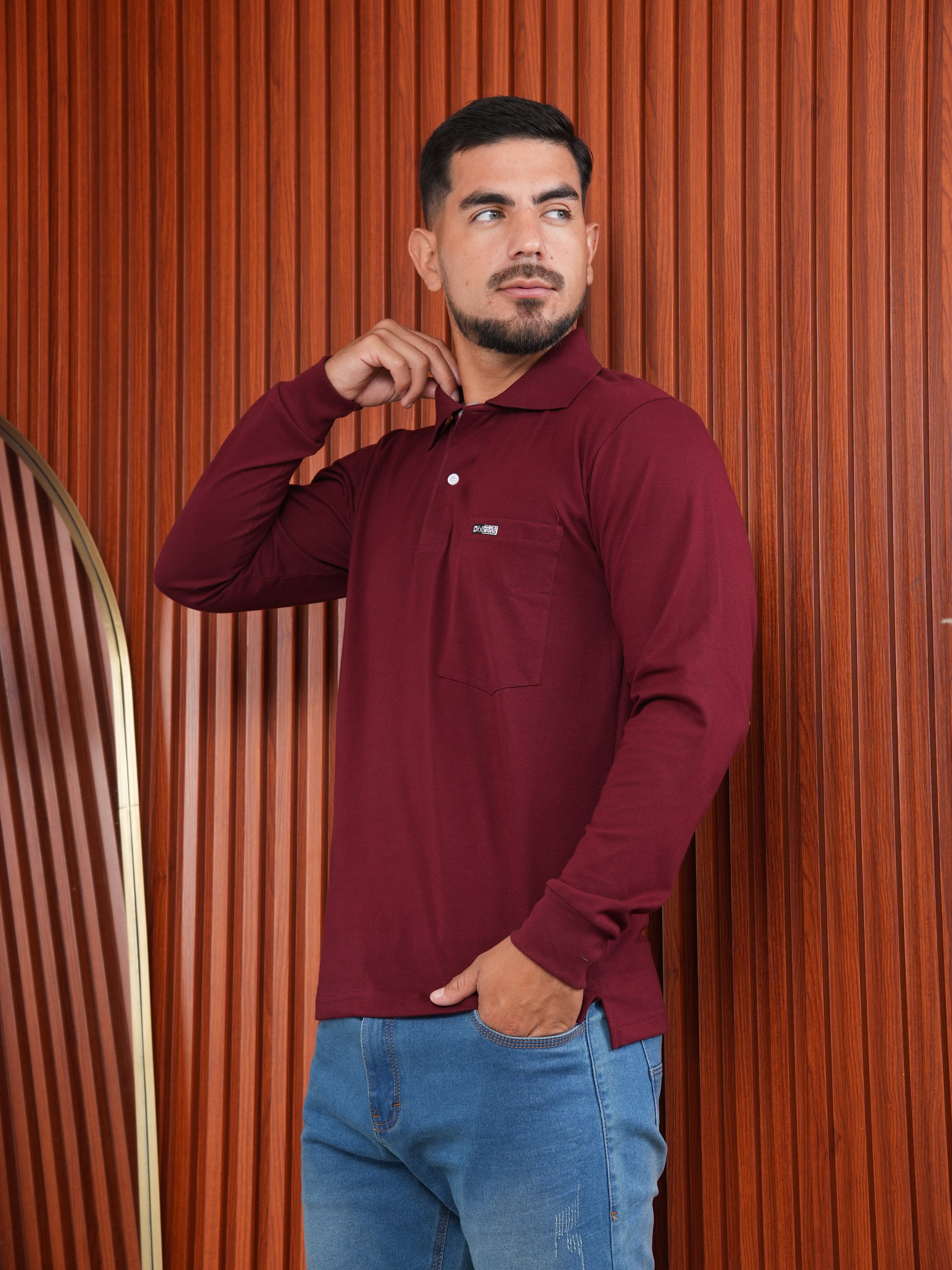 Camisero Manga larga con Bolsillo