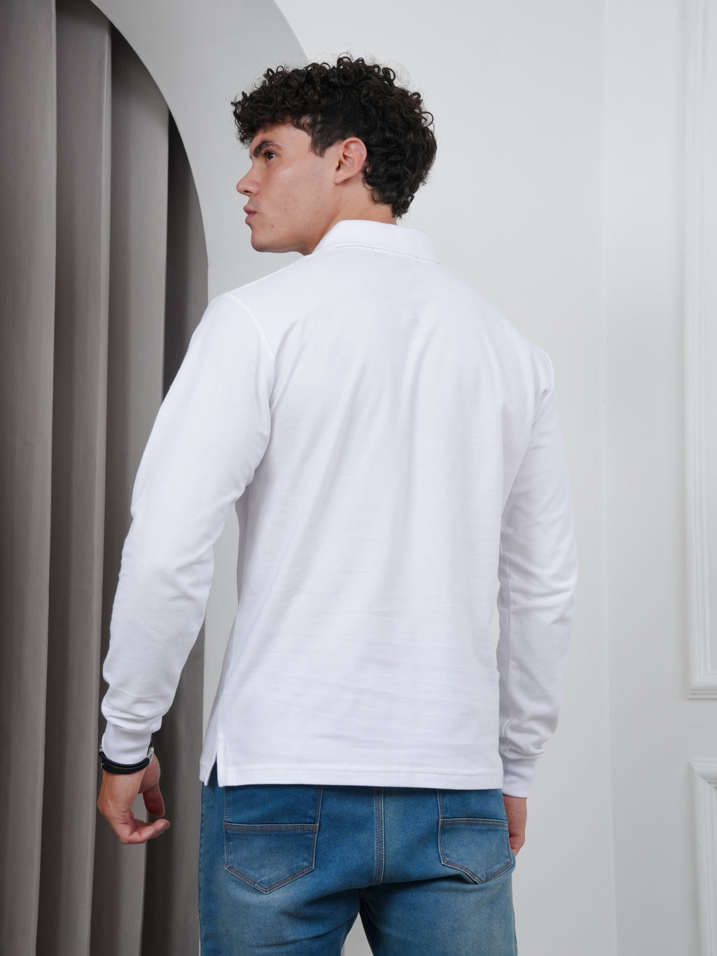 Camisero Manga Larga en tela Pique